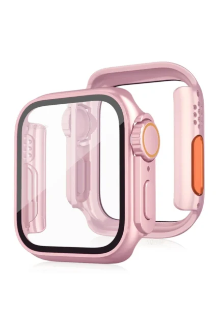 Uray store Apple Watch 41mm Watch 49mm Kasa Dönüştürücü ve Ekran Koruyucu - Rose Gold