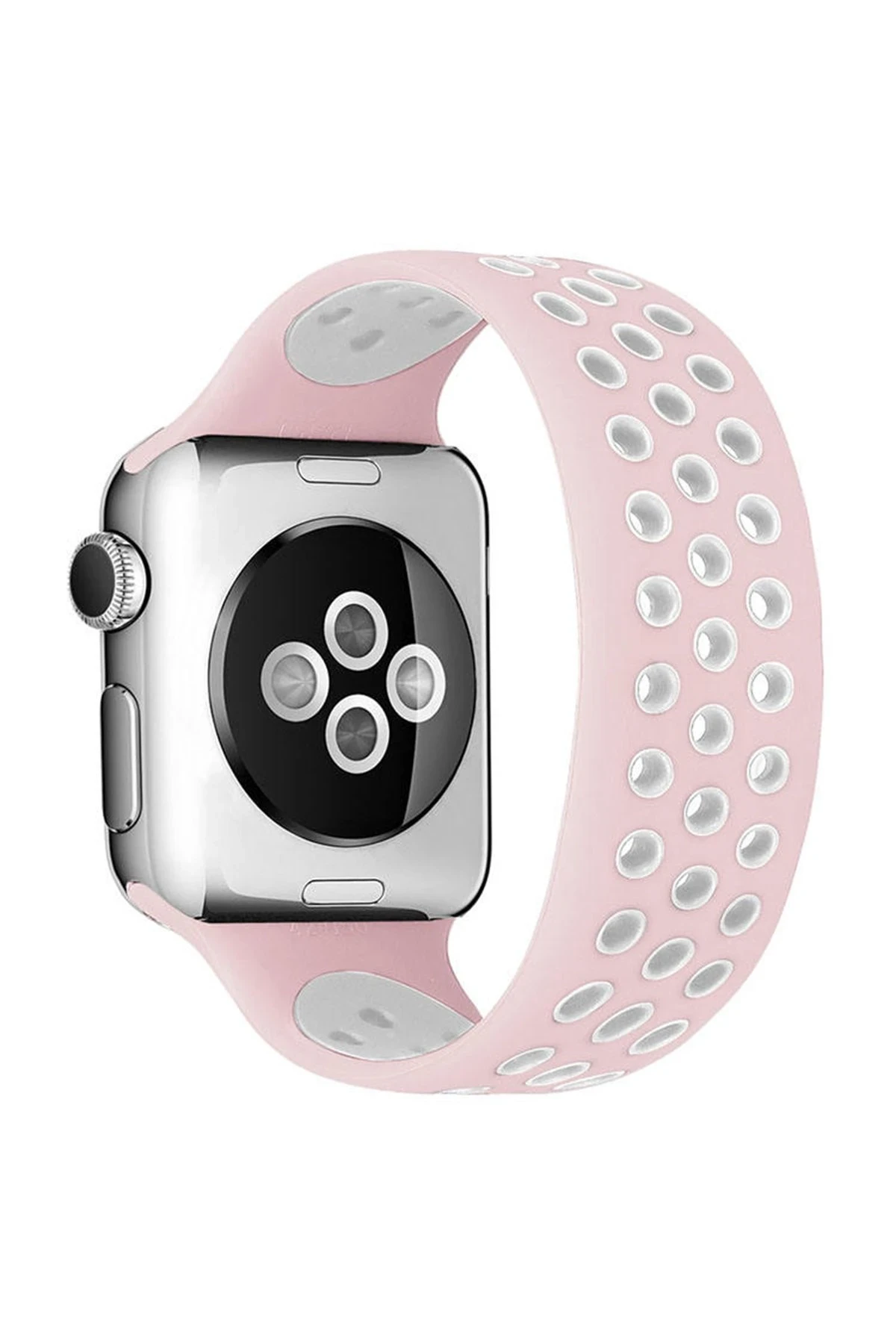 newface-apple-watch-42mm-ayarli-delikli-silikon-kordon-pembe-beyaz-default Uray store Apple Watch 42mm Ayarlı Delikli Silikon Kordon - Pembe-Beyaz - Görsel 1