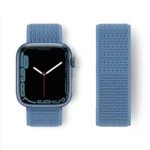 Uray store Apple Watch 42mm Hasırlı Cırtcırtlı Kordon - Mavi