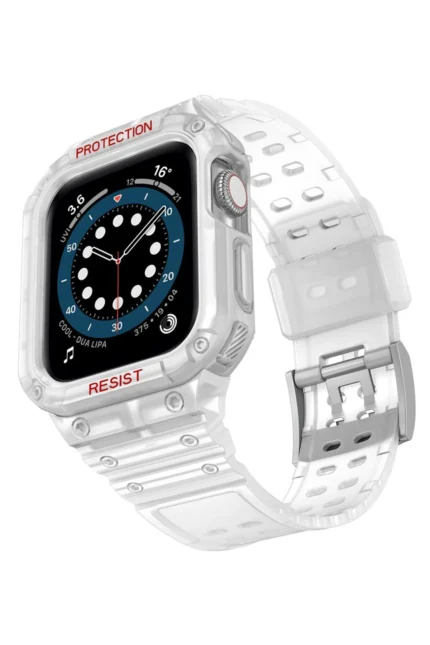Uray store Apple Watch 42mm KR401 Silikon Kordon - Şeffaf