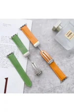 Uray store Apple Watch 42mm KR414 Daks Deri Kordon - Pembe - Görsel 4