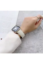 Uray store Apple Watch 42mm KR414 Daks Deri Kordon - Pembe - Görsel 6