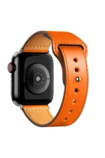 Uray store Apple Watch 42mm KR415 Luaz Deri Kordon - Turuncu