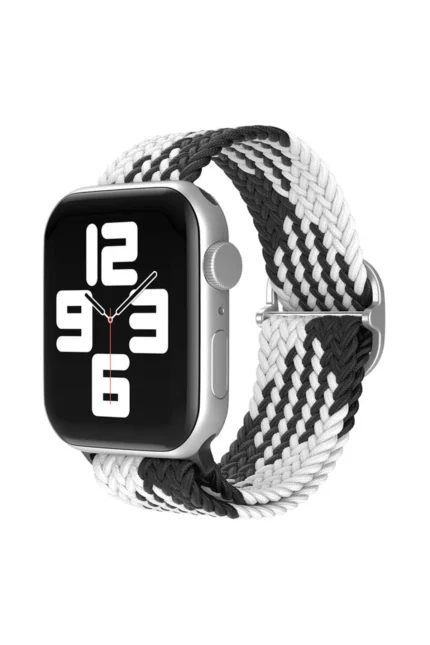 Uray store Apple Watch 42mm Star Kordon - Siyah-Beyaz