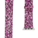 Uray store Apple Watch 42mm Starry Taşlı Kordon - Derin Mor