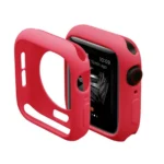 Uray store Apple Watch 44mm Silikon Alt Kasa - Kırmızı