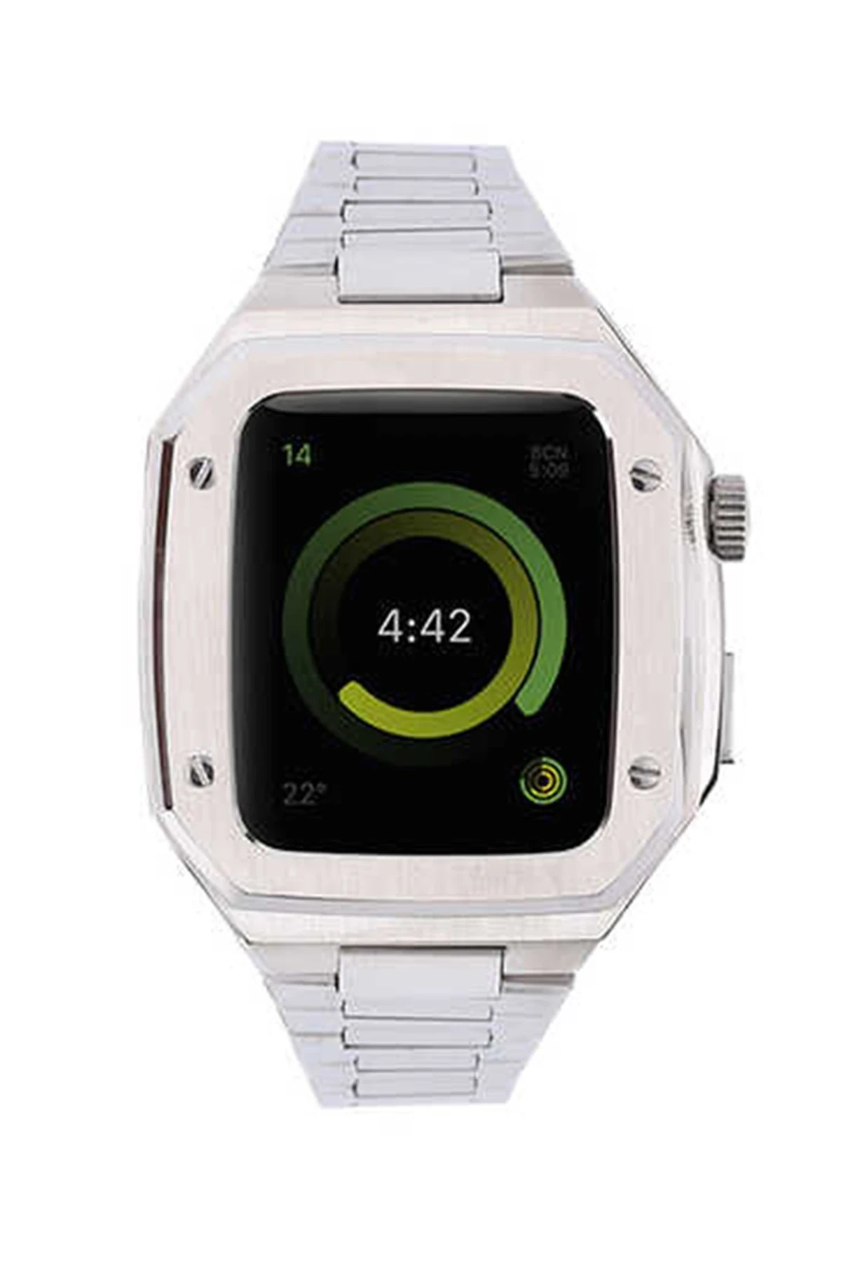 newface-apple-watch-45mm-metal-petek-kasali-kordon-gumus-default Uray store Apple Watch 45mm Metal Petek Kasalı Kordon - Gümüş - Görsel 1