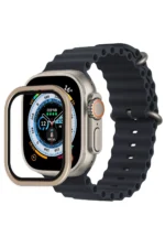 Uray store Apple Watch Ultra 49mm Alüminyum Kasa Cam Ekran Koruyucu - Gold