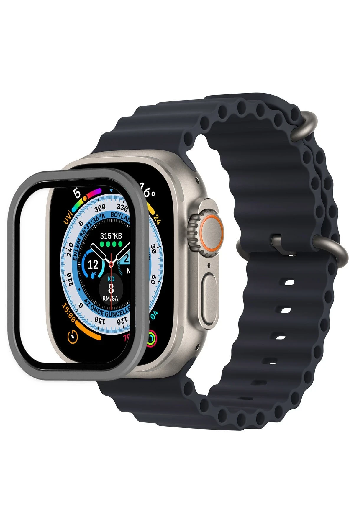newface-apple-watch-ultra-49mm-aluminyum-kasa-cam-ekran-koruyucu-gri-default Uray store Apple Watch Ultra 49mm Alüminyum Kasa Cam Ekran Koruyucu - Gri - Görsel 1