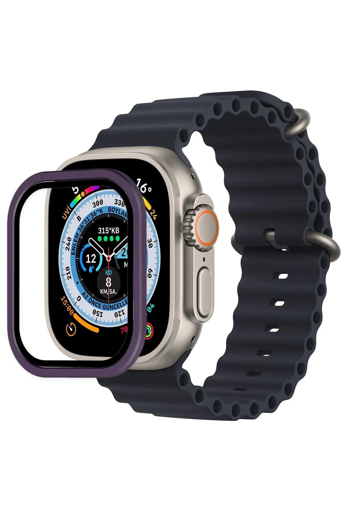 newface-apple-watch-ultra-49mm-aluminyum-kasa-cam-ekran-koruyucu-mor-default Uray store Apple Watch Ultra 49mm Alüminyum Kasa Cam Ekran Koruyucu - Mor - Görsel 1