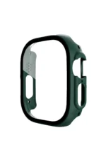 Uray store Apple Watch Ultra 49mm Desert Camlı Kasa Ekran Koruyucu - Koyu Yeşil - Görsel 2
