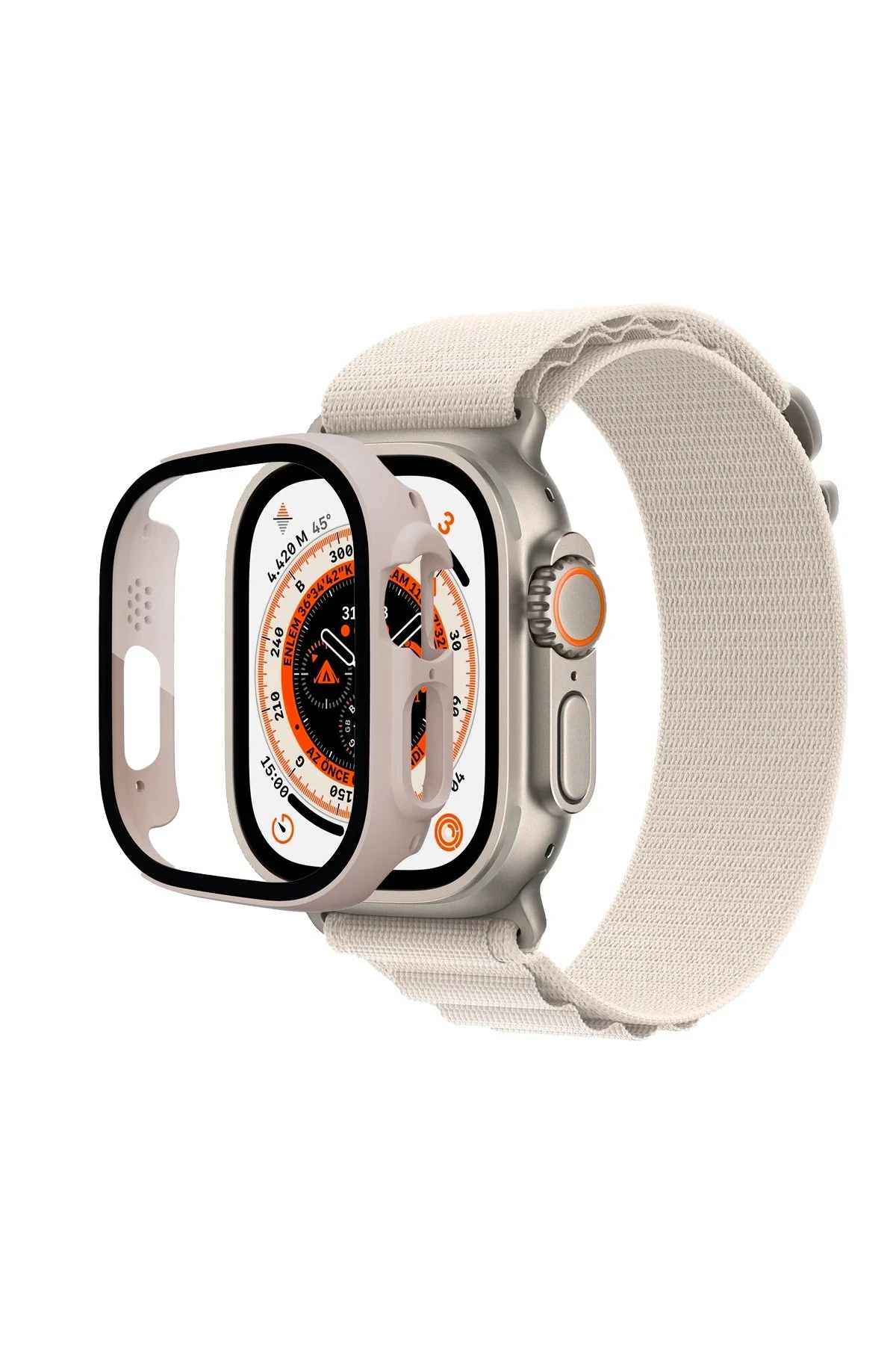 newface-apple-watch-ultra-49mm-desert-camli-kasa-ekran-koruyucu-metalik-gold-default Uray store Apple Watch Ultra 49mm Desert Camlı Kasa Ekran Koruyucu - Metalik Gold - Görsel 1