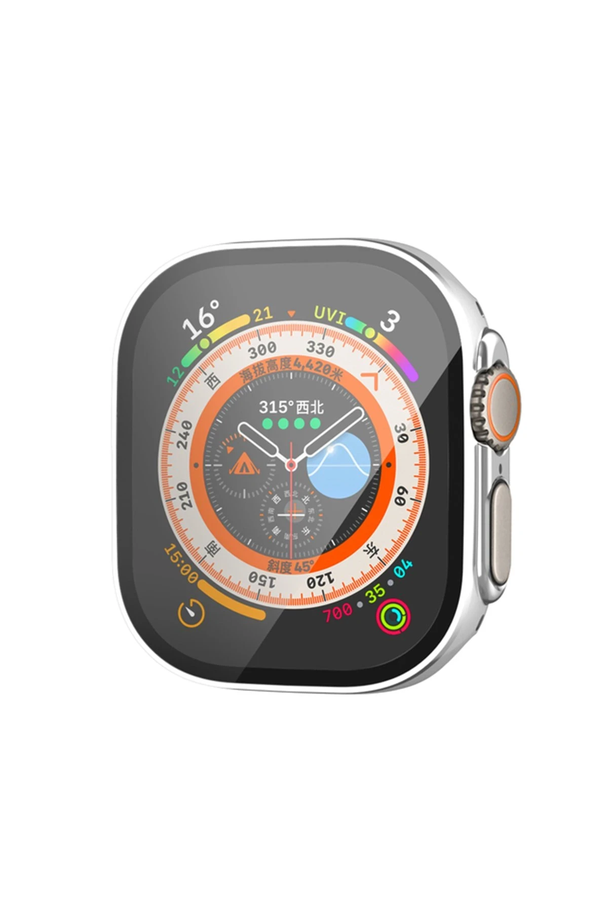 newface-apple-watch-ultra-49mm-legend-camli-kasa-ekran-koruyucu-gumus-default Uray store Apple Watch Ultra 49mm Legend Camlı Kasa Ekran Koruyucu - Gümüş - Görsel 1