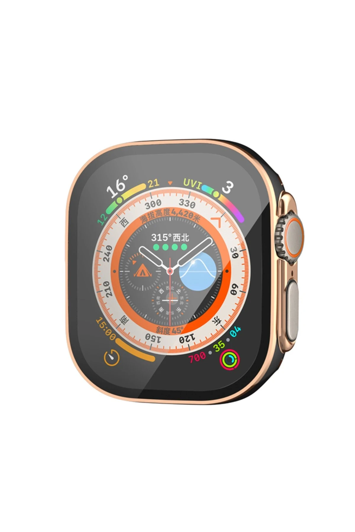 newface-apple-watch-ultra-49mm-legend-camli-kasa-ekran-koruyucu-siyah-gold-default Uray store Apple Watch Ultra 49mm Legend Camlı Kasa Ekran Koruyucu - Siyah-Gold - Görsel 1