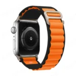 Uray store Apple Watch Ultra 49mm Mountain Kordon - Siyah-Turuncu