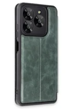 Uray store General Mobile Era 50 Kılıf Flip Cover - Koyu Yeşil - Görsel 2