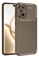 Uray store Honor 200 Kılıf Auto Focus Karbon Kapak - Kahverengi