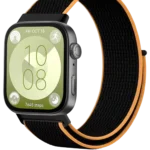 Uray store Huawei Fit 4 Hasırlı Cırtcırtlı Kordon - Siyah-Turuncu
