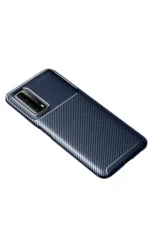 Uray store Huawei P Smart 2021 Kılıf Auto Focus Karbon Kapak - Lacivert - Görsel 2
