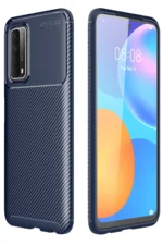Uray store Huawei P Smart 2021 Kılıf Auto Focus Karbon Kapak - Lacivert