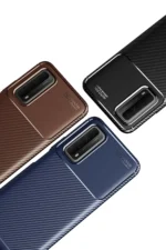 Uray store Huawei P Smart 2021 Kılıf Auto Focus Karbon Kapak - Siyah - Görsel 3