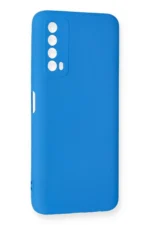 Uray store Huawei P Smart 2021 Kılıf Nano içi Kadife Silikon - Mavi - Görsel 2