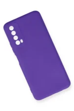Uray store Huawei P Smart 2021 Kılıf Nano içi Kadife Silikon - Mor - Görsel 3