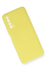Uray store Huawei P Smart 2021 Kılıf Nano içi Kadife Silikon - Sarı - Görsel 3