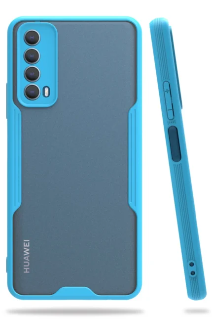 Uray store Huawei P Smart 2021 Kılıf Platin Silikon - Mavi