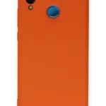 Uray store Huawei P20 Lite Kılıf Nano içi Kadife Silikon - Turuncu