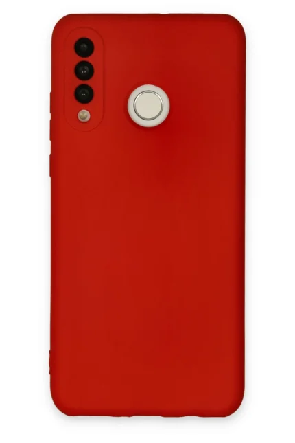 Uray store Huawei P30 Lite Kılıf Nano içi Kadife Silikon - Kırmızı