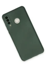 Uray store Huawei P30 Lite Kılıf Nano içi Kadife Silikon - Koyu Yeşil - Görsel 3
