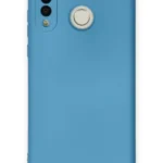 Uray store Huawei P30 Lite Kılıf Nano içi Kadife Silikon - Mavi