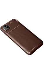 Uray store Huawei Y5P Kılıf Auto Focus Karbon Kapak - Kahverengi - Görsel 2