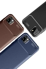 Uray store Huawei Y5P Kılıf Auto Focus Karbon Kapak - Siyah - Görsel 3