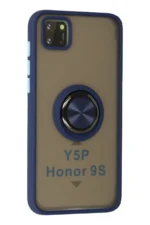 Uray store Huawei Y5P Kılıf Montreal Yüzüklü Silikon Kapak - Lacivert - Görsel 2
