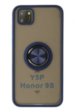 Uray store Huawei Y5P Kılıf Montreal Yüzüklü Silikon Kapak - Lacivert