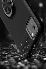 Uray store Huawei Y5P Kılıf Range Yüzüklü Silikon - Siyah-Kırmızı - Görsel 3
