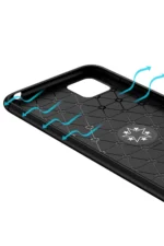 Uray store Huawei Y5P Kılıf Range Yüzüklü Silikon - Siyah-Kırmızı - Görsel 4