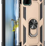 Uray store Huawei Y5P Kılıf Sofya Yüzüklü Silikon Kapak - Gold