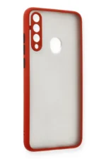 Uray store Huawei Y6P Kılıf Montreal Silikon Kapak - Kırmızı - Görsel 2