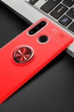 Uray store Huawei Y6P Kılıf Range Yüzüklü Silikon - Kırmızı - Görsel 2