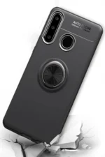 Uray store Huawei Y6P Kılıf Range Yüzüklü Silikon - Mavi - Görsel 5