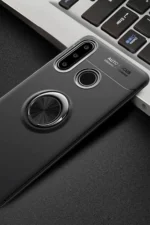Uray store Huawei Y6P Kılıf Range Yüzüklü Silikon - Siyah - Görsel 2