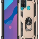 Uray store Huawei Y6P Kılıf Sofya Yüzüklü Silikon Kapak - Gold