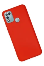 Uray store İnfinix Hot 10 Play Kılıf Nano içi Kadife Silikon - Kırmızı - Görsel 3