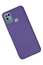 Uray store İnfinix Hot 10 Play Kılıf Nano içi Kadife Silikon - Mor - Görsel 3