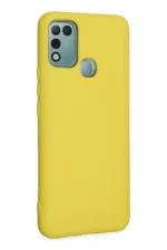 Uray store İnfinix Hot 10 Play Kılıf Nano içi Kadife Silikon - Sarı - Görsel 2