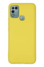 Uray store İnfinix Hot 10 Play Kılıf Nano içi Kadife Silikon - Sarı