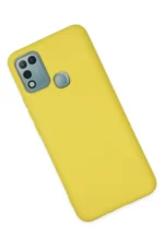 Uray store İnfinix Hot 10 Play Kılıf Nano içi Kadife Silikon - Sarı - Görsel 3